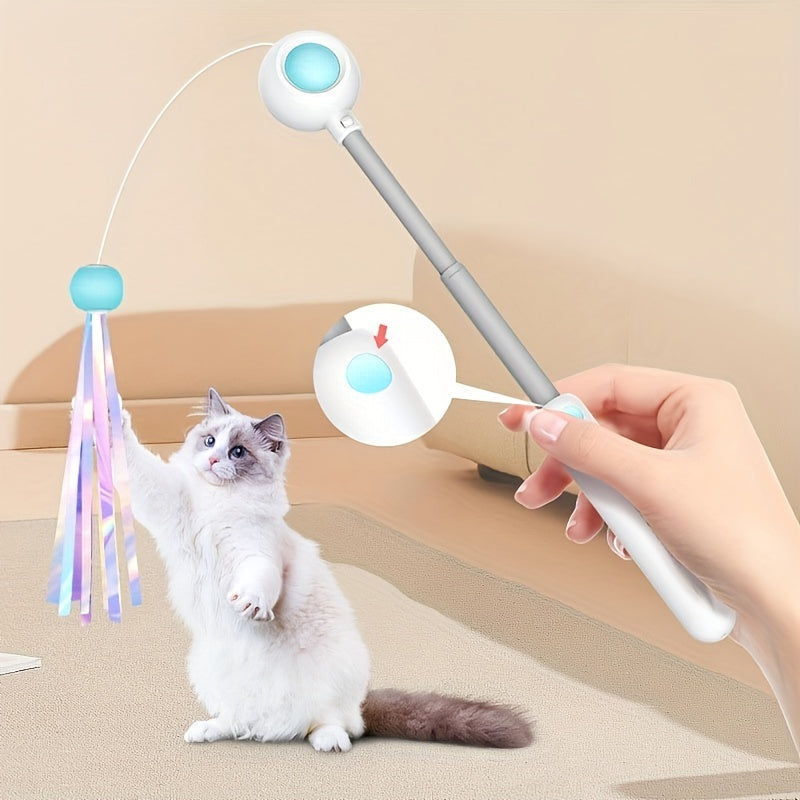 Retractable Cat Wand Toy With Replacement Head